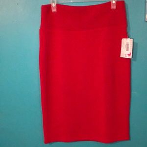 NWT LuLaRoe Red Cassie Skirt